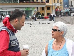 Yaşlı kadından polise şok tepki