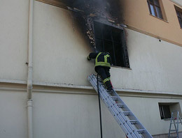 14 katlı binada yangın çıktı