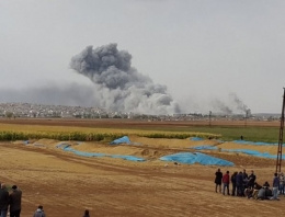 Kobani'de çok büyük patlamalar!