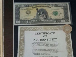 1 milyon dolarlık banknot yakalandı