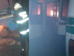 Kahramanmaraş'da 3 otobüs kundaklandı