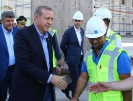 Erdoğan'dan o şantiyeye sürpriz ziyaret!