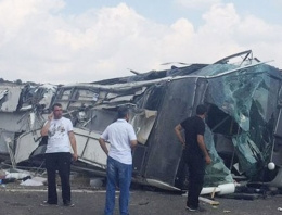 Başbakanlık makam otobüsü kaza yaptı