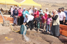 Gaziantep'te köylülerin su sevinci