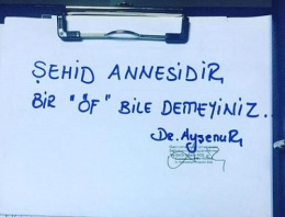 Doktor Ayşenur'dan şehit annesi için ağlatan not