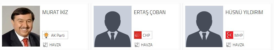  Samsun Havza Belediye Başkan adayları