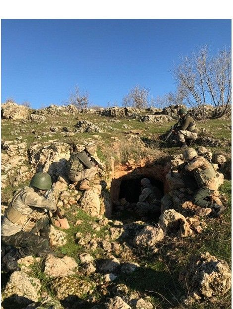 Şırnak'ta teröristlerin kullandığı 35 mağara bulundu