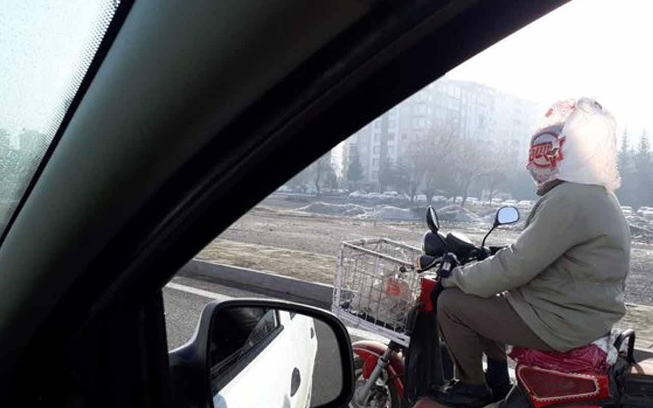 Görenin ağzı açık kaldı! Bu da 'Kayseri usulü' kask