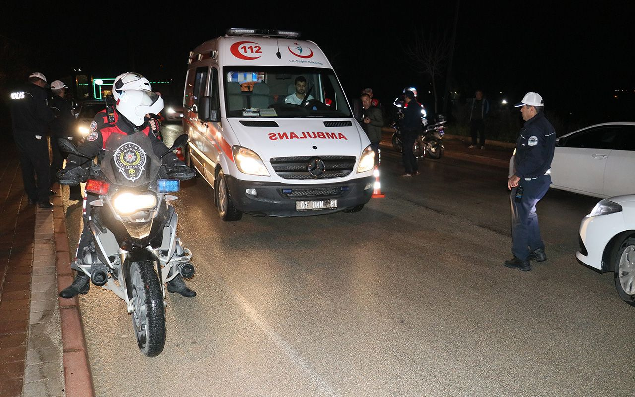 Adana'da alkollü sürücü uygulama yapan polise çarpıp kaçtı