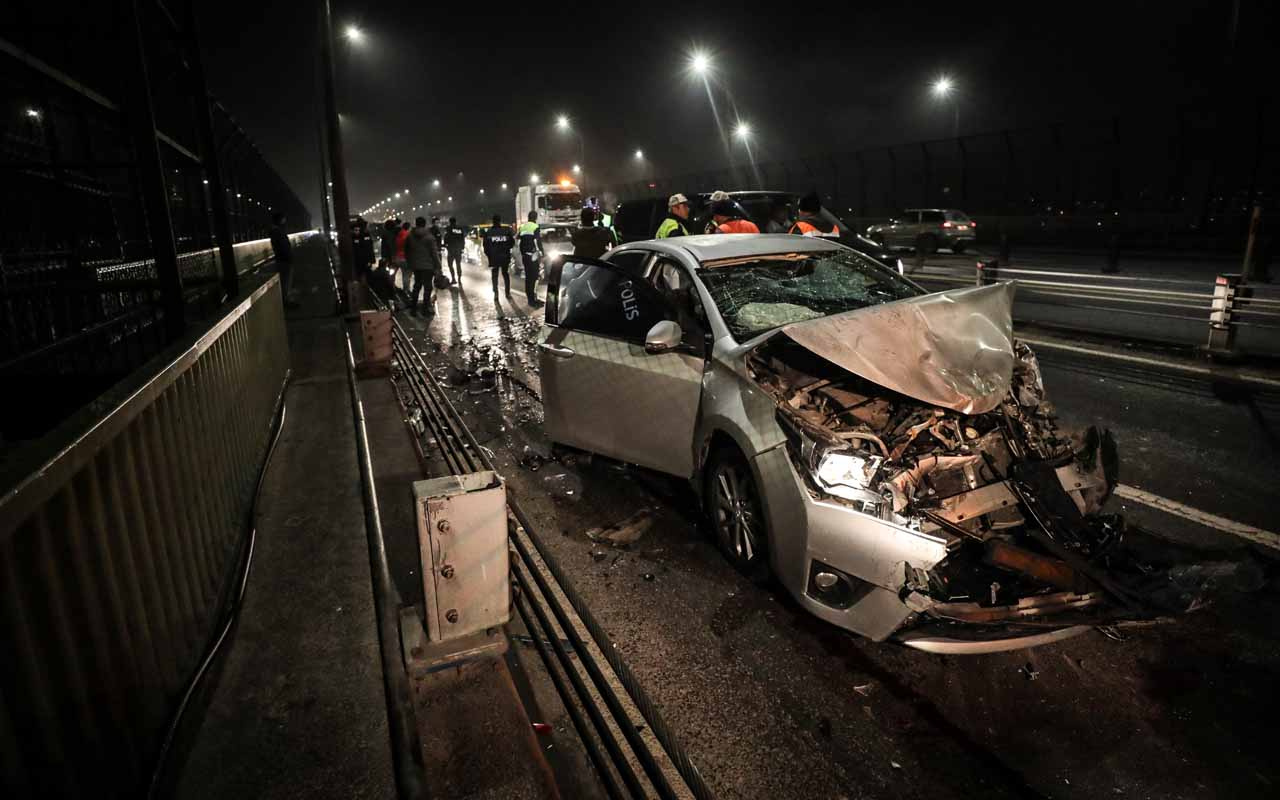 Haliç Köprüsü’nde zincirleme trafik kazası: 4 yaralı