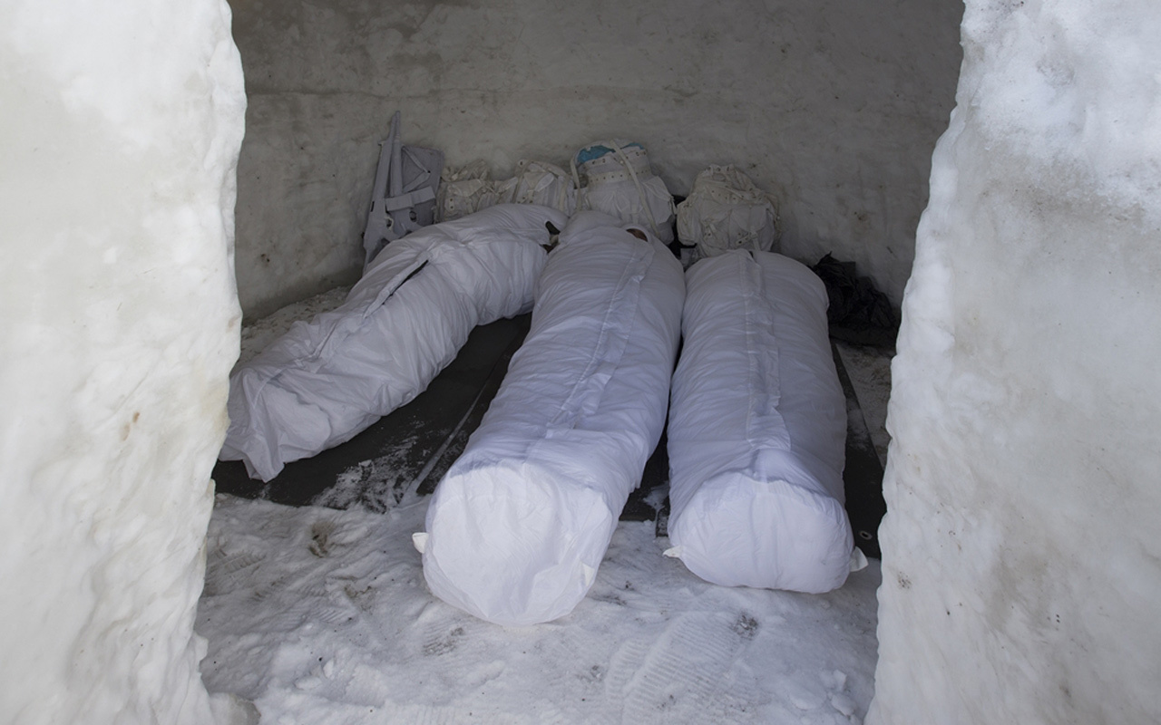 Kars'ta komandoların İglo evlerinden inanılmaz görüntü