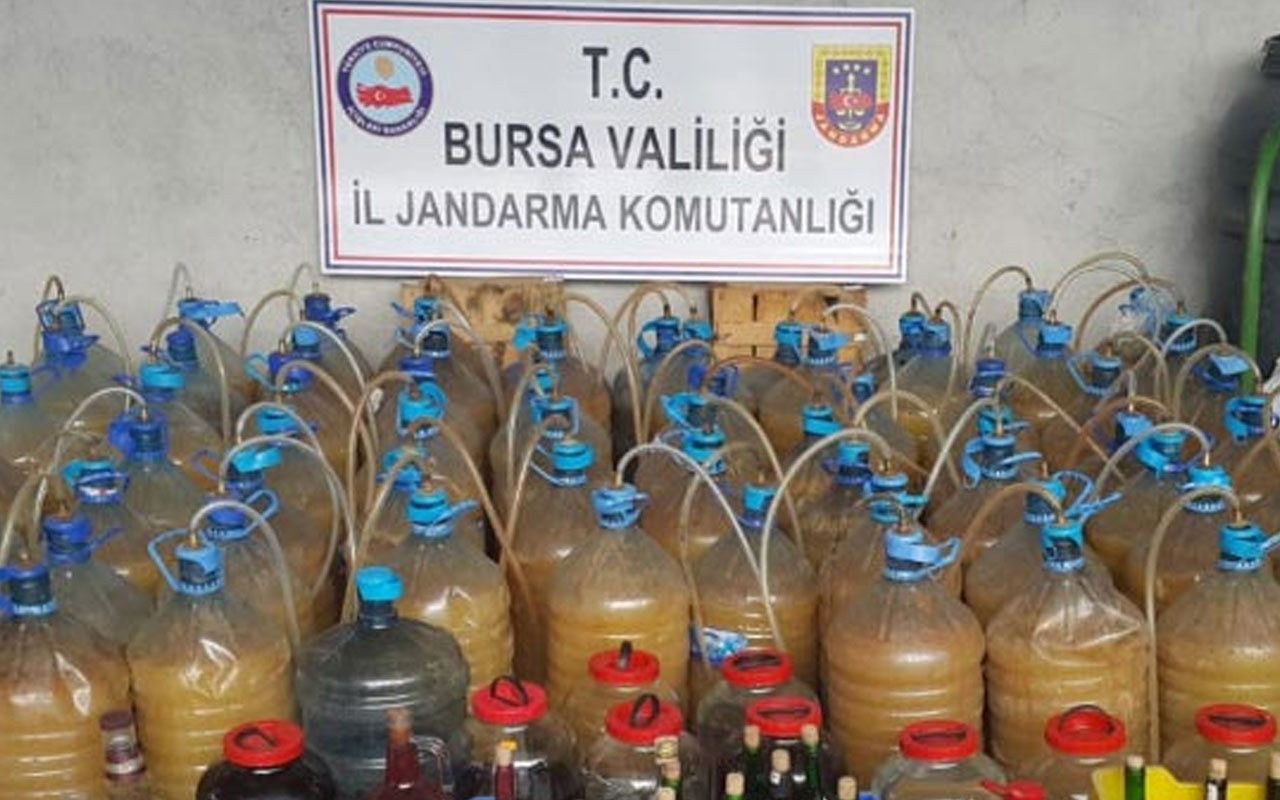 Bursa'da bin 400 litre sahte içki ele geçirildi