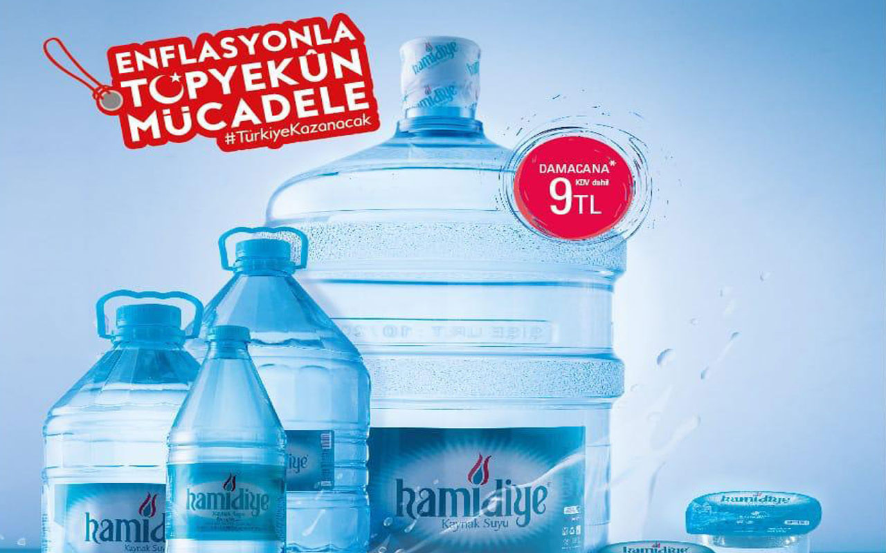 Hamidiye'den su fiyatlarını dengeleyecek kampanya 19 litre 9 TL