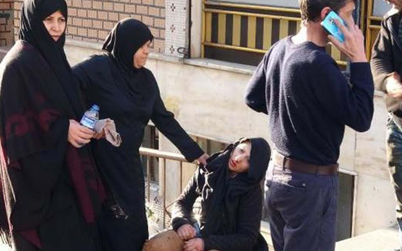 Sultangazi'de otomobilin çarptığı kadının yardımına çevredekiler koştu