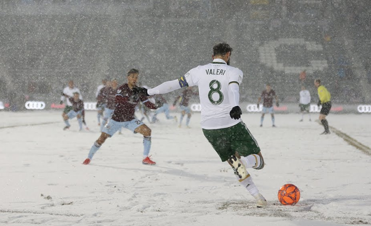 Eksi 7 derecede oynanan Colorado Rapids-Portland Timbers maçı tarihe geçti