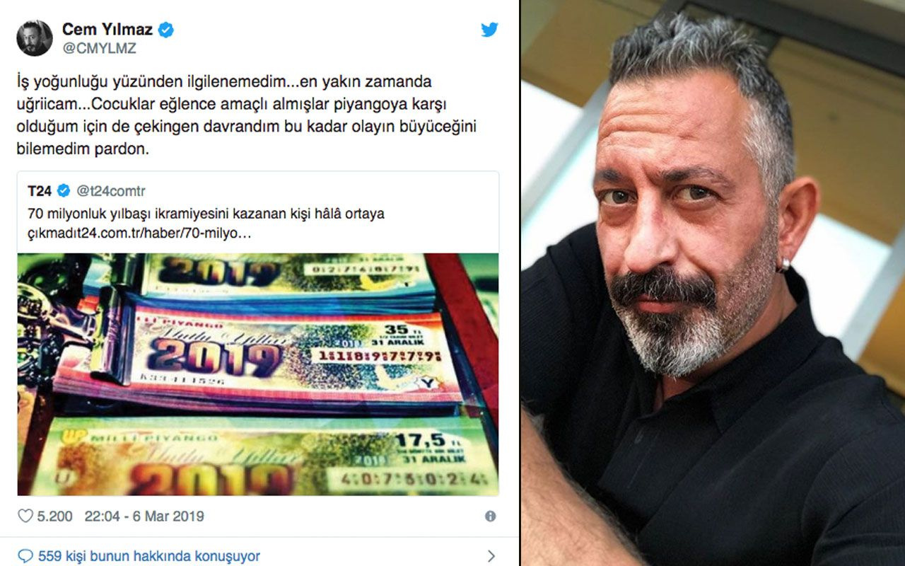 70 milyonu Milli Piyango'dan almadı! Cem Yılmaz twiti patlattı