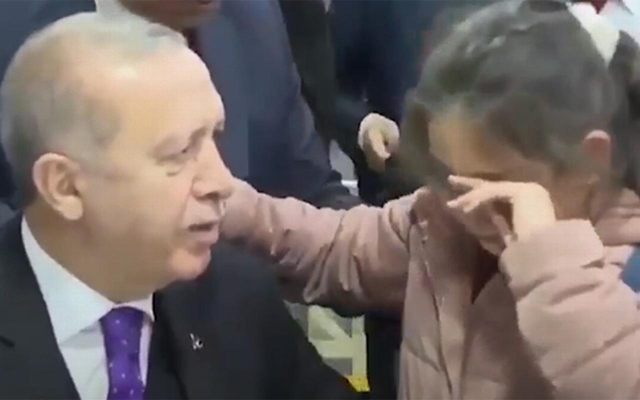 Cumhurbaşkanı Erdoğan'ı görünce ağlamaya başladılar