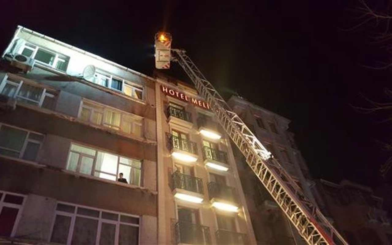 İstanbul'da çıkan otel yangını korkuttu