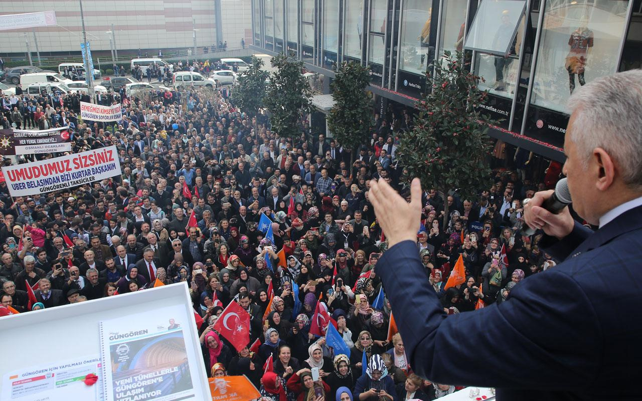 Binali Yıldırım, Güngören'de vatandaşlara hitap etti