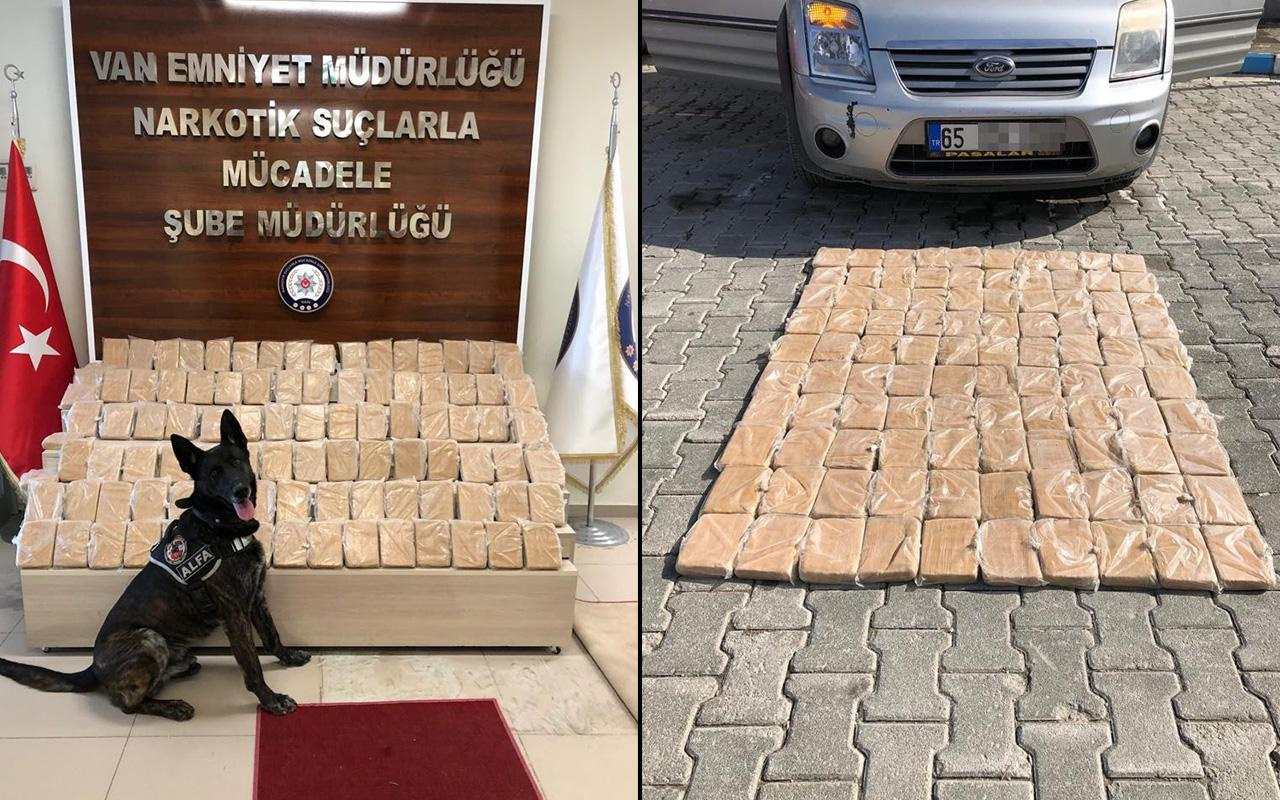 Van'da park halindeki kamyonetten 51 kilo eroin çıktı