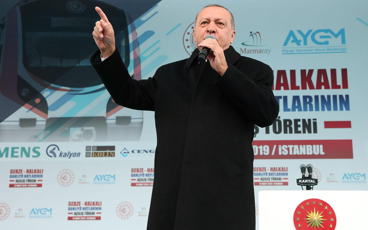 Erdoğan: "Gebze - Halkalı Banliyö Tren Hattı 1 saat 10 dakika kazandıracak"