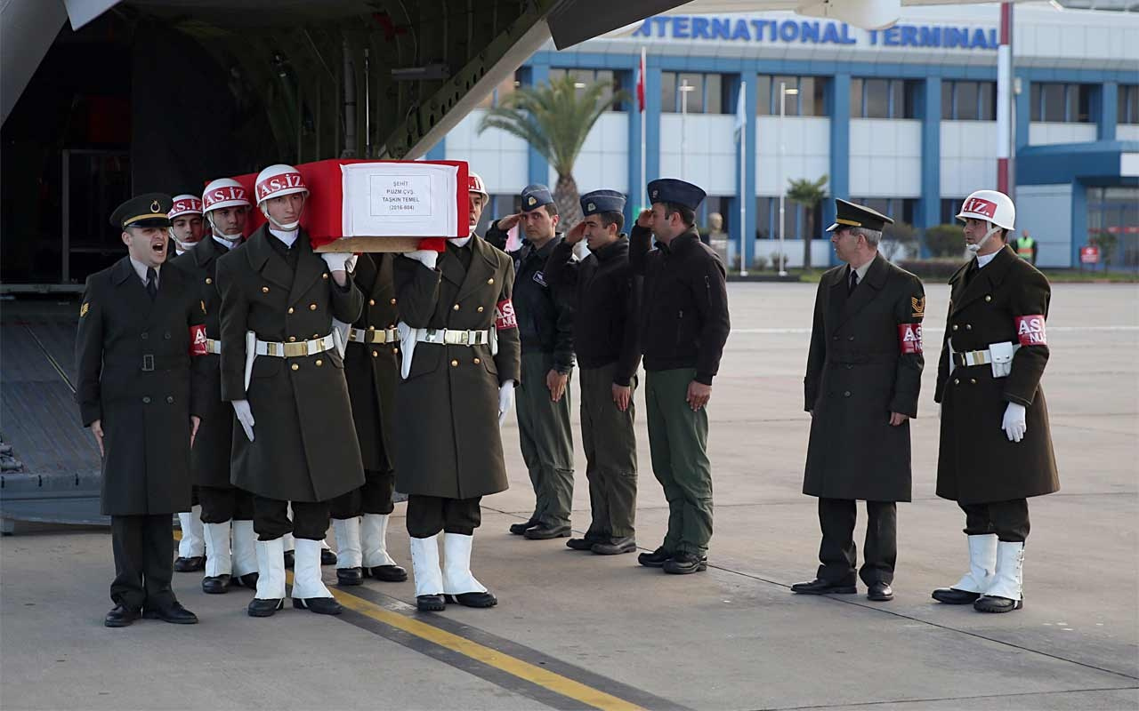 Şehit Temel'in cenazesi Trabzon'a götürüldü