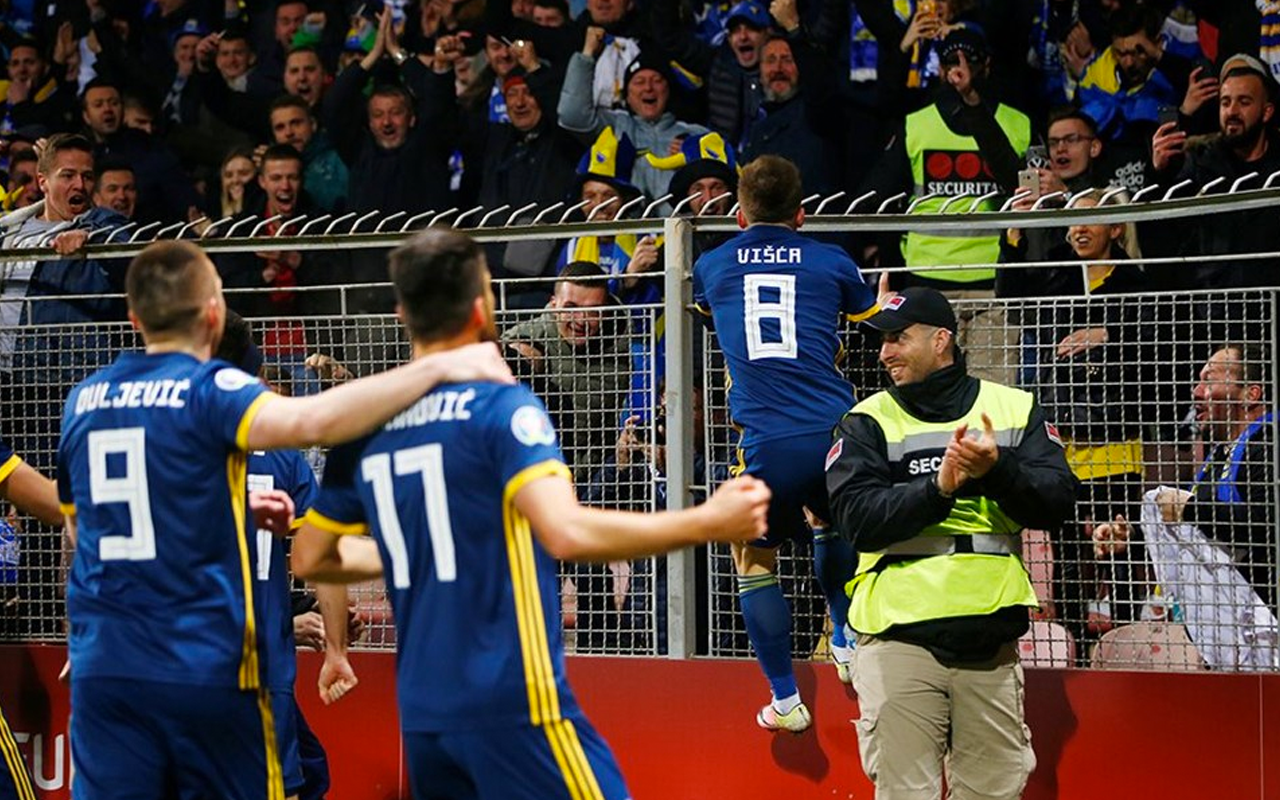 Edin Visca'nın golü Bosna'ya yetmedi