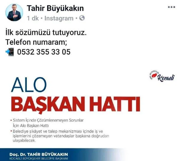 kocaeli buyuksehir belediye baskani