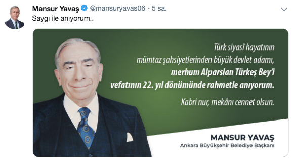Ekrem İmamoğlu ve Mansur Yavaş'tan Alparslan Türkeş paylaşımı!