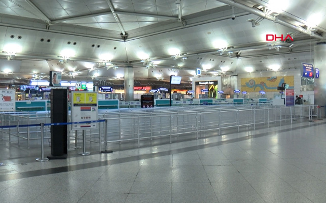 Atatürk Havalimanı iç ve dış hat terminallerinde sessizlik hakim