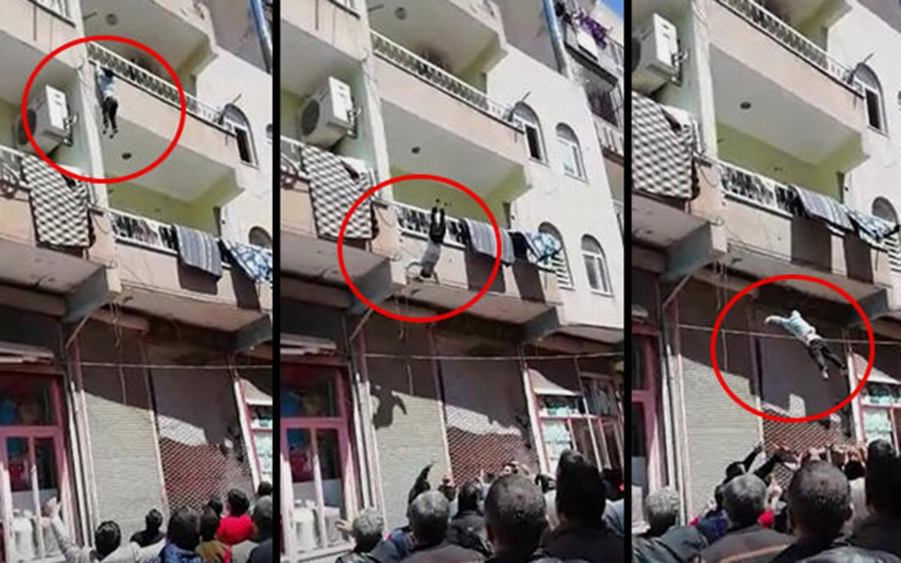 Şanlıurfa'da balkondan düşen çocuğu vatandaşlar havada yakaladı