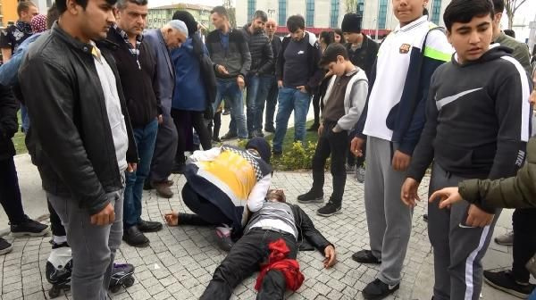 Sultangazi'de eşini döven adamı hastanelik ettiler