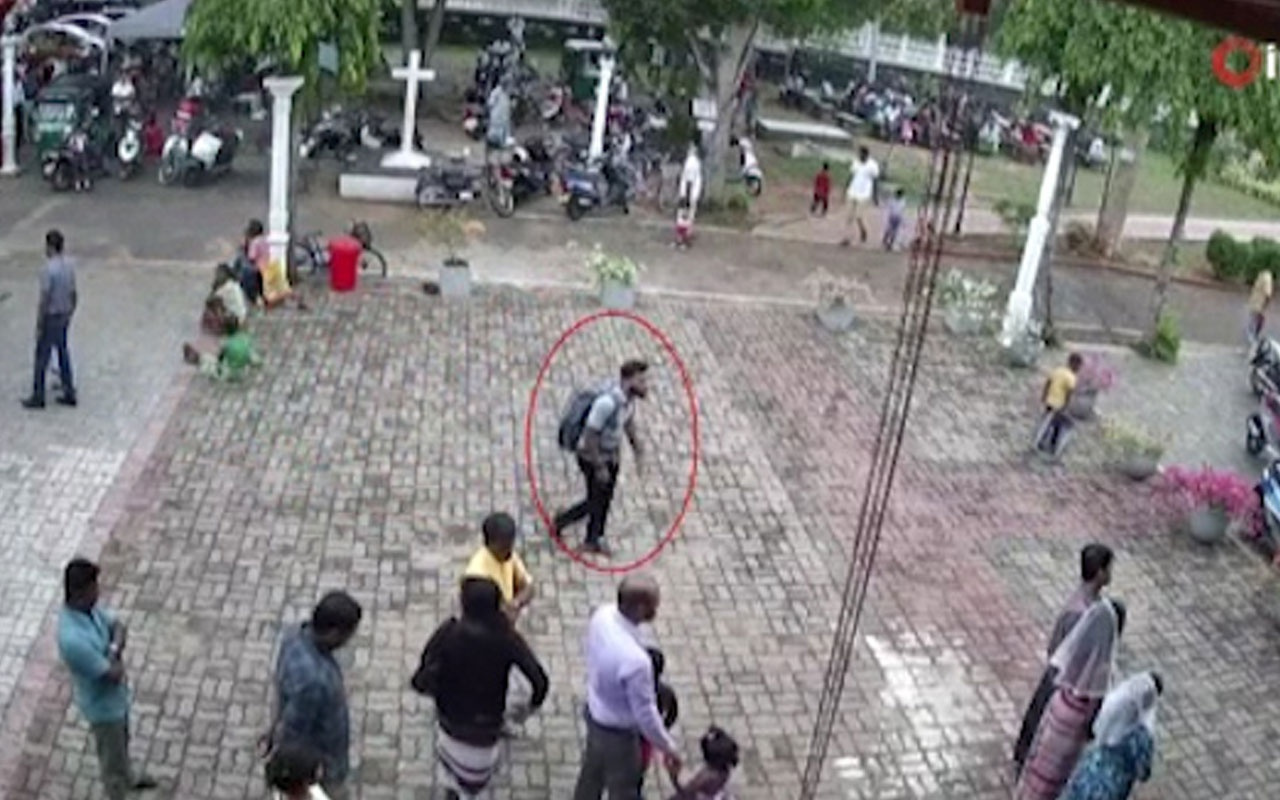 Sri Lanka saldırılarında şüphelinin görüntüsü güvenlik kamerasına yansıdı