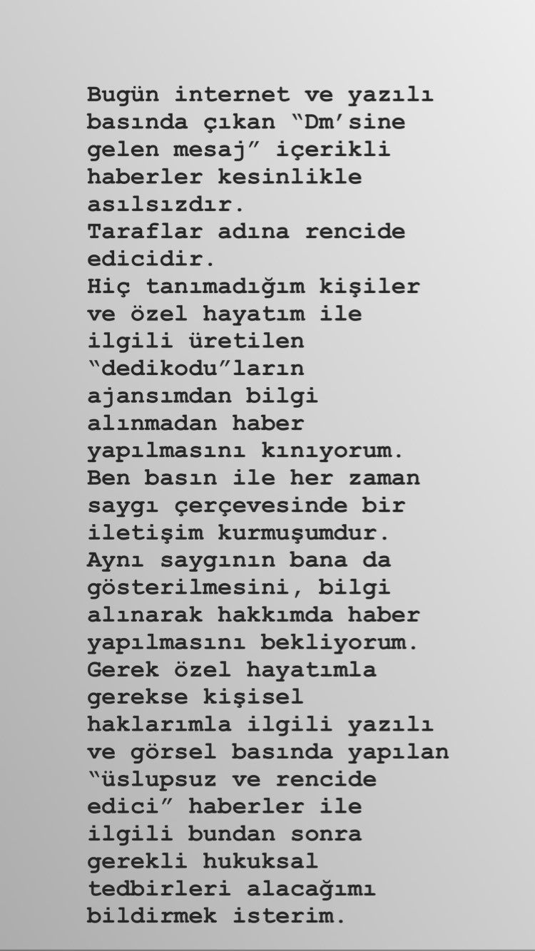 Dilan Çiçek Deniz'den 'Beşiktaşlı futbolcu'dan gelen mesaj'  açıklaması