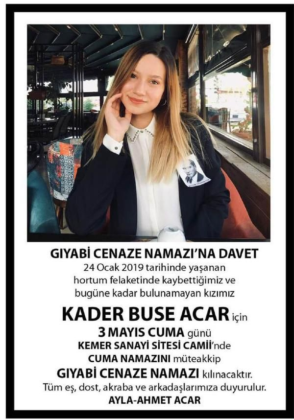 Antalya'da hortumda kaybolan Buse için acı davet