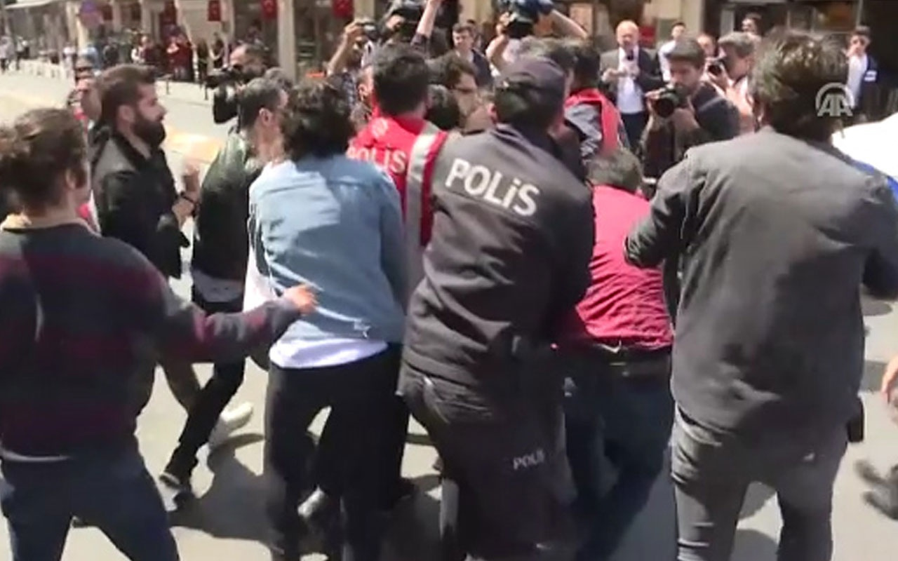 Taksim'de izinsiz gösteriye gözaltı