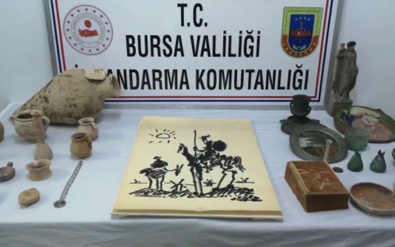 Picasso'nun eseri olduğu iddia edilen tablo Bursa'da ele geçirildi