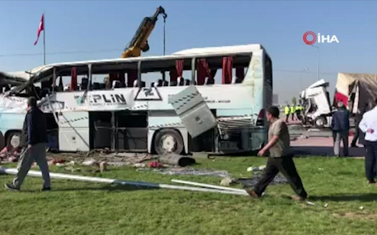 Konya'da işçi servisi kaza yaptı 1 ölü çok sayıda yaralı var