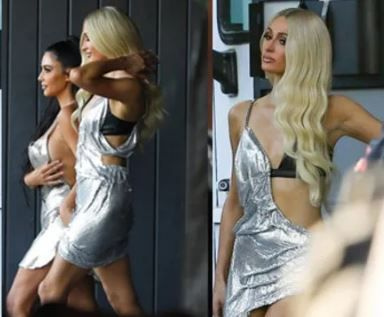 Paris Hilton ve Kim Kardashian birlikte kameralar karşısına geçti
