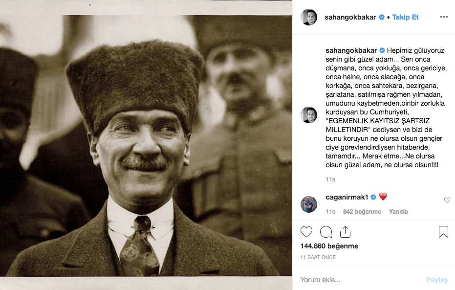 Şahan Gökbakar'dan Atatürk'lü paylaşım! Seçim iptaline tepki gösterdi!