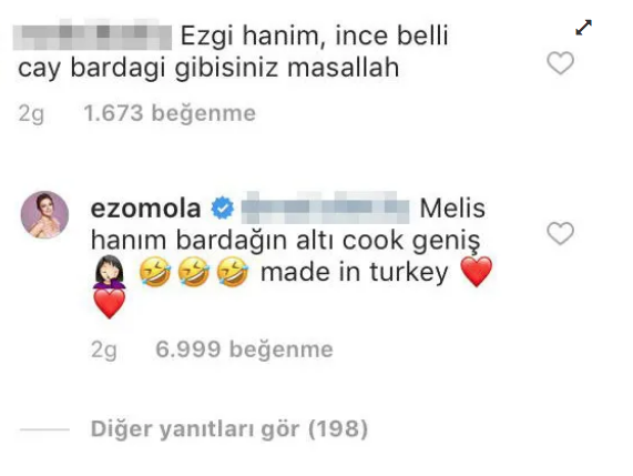 Takipçisinin yorumuna cevabıyla Ezgi Mola sosyal medyayı salladı!