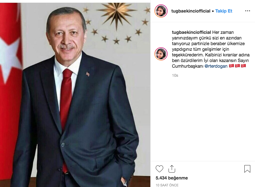 Tuğba Ekinci çok güzel olacak diyenlere taktı Erdoğan'dan özür diledi!