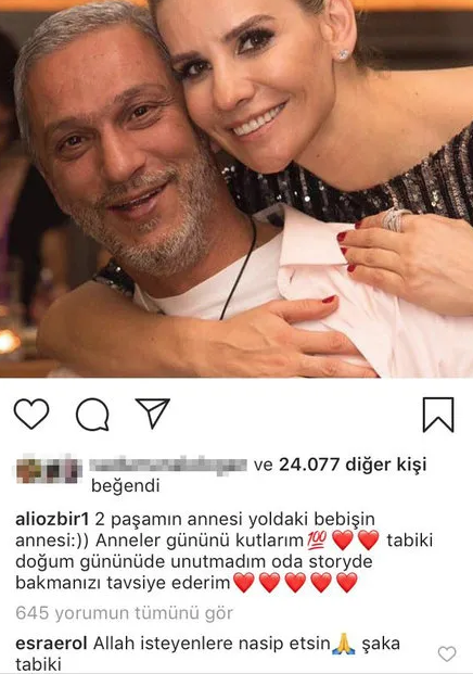 Esra Erol hamile mi eşi Ali Özbir sosyal medyadan duyurdu