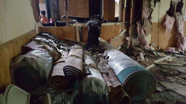 ABD'de kundaklanan camide büyük hasar! Türkiye'den sert tepki