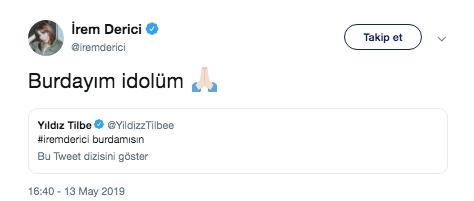 Sahne ücretlerini paylaşmıştı! Yıldız Tilbe bu sefer Twitter'dan İrem Derici'ye şarkı verdi!