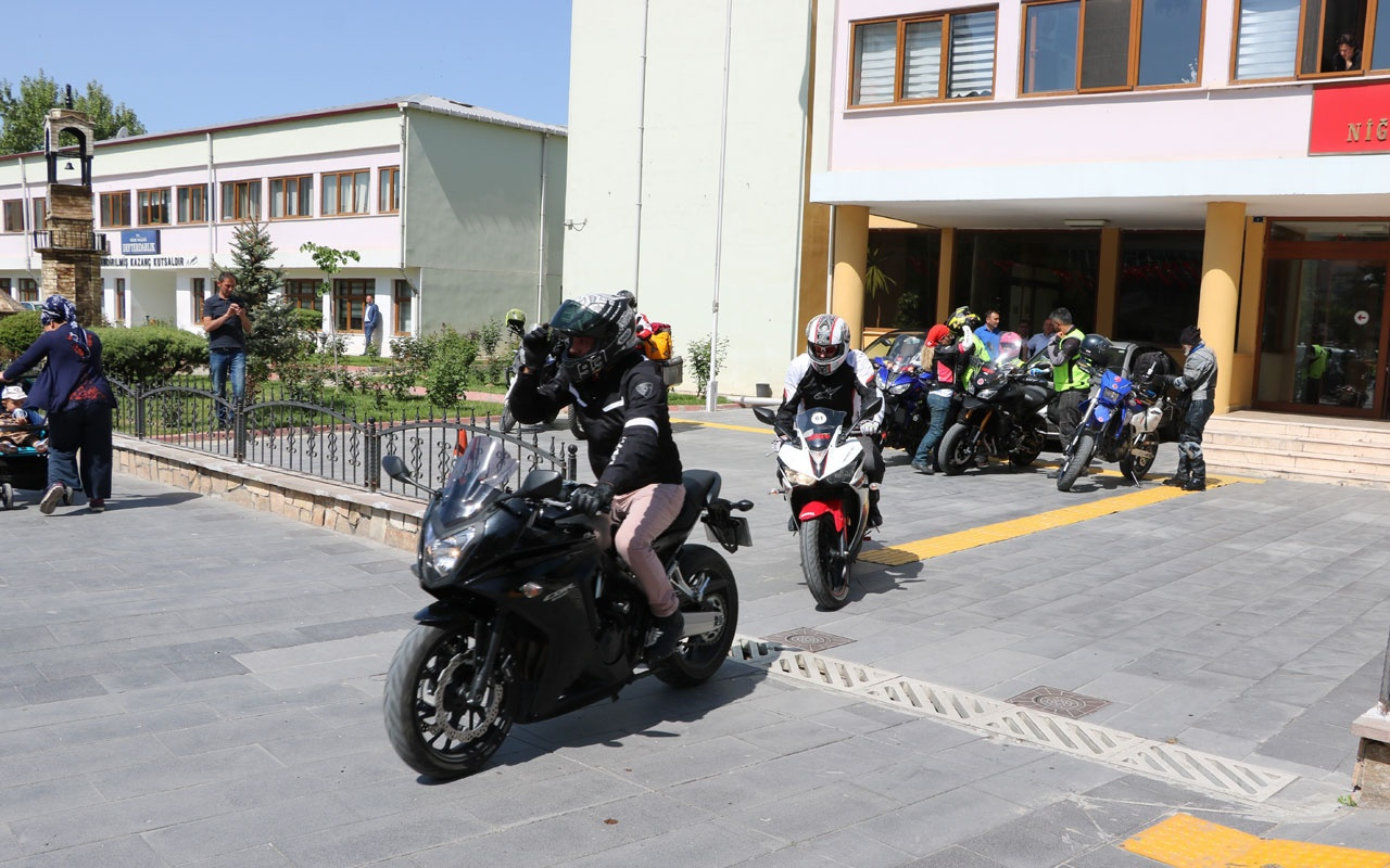 Motosiklet Kulubü üyeleri Samsun’a uğurlandı