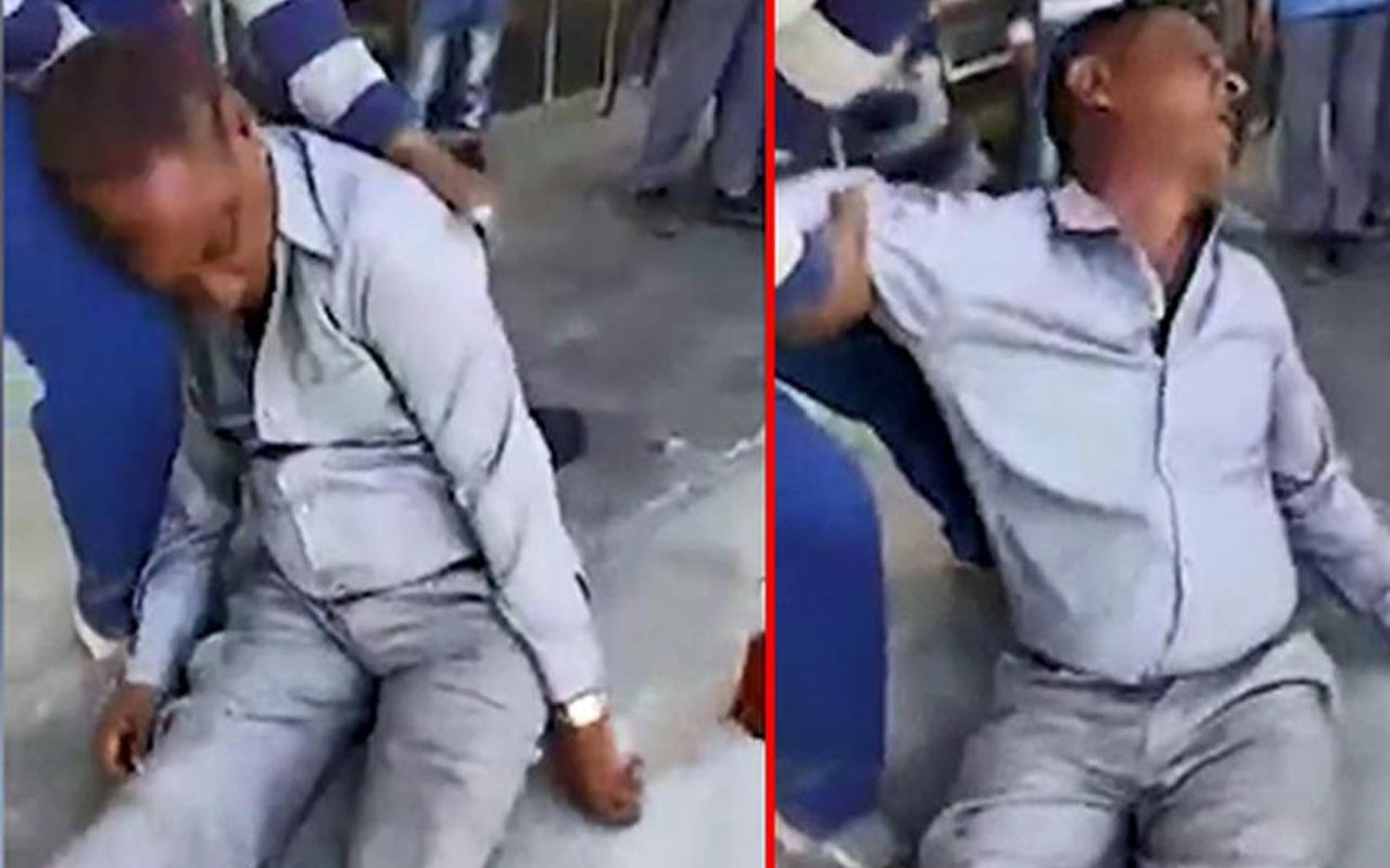 Hindistan'da sarhoş öğretmen sızdı, öğrenciler yanında poz verdi