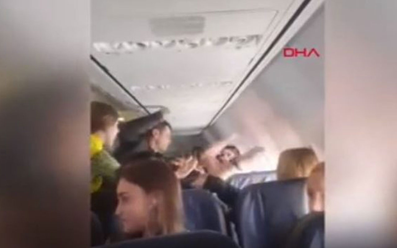 Sarhoş kadın yolcu uçağı birbirine kattı