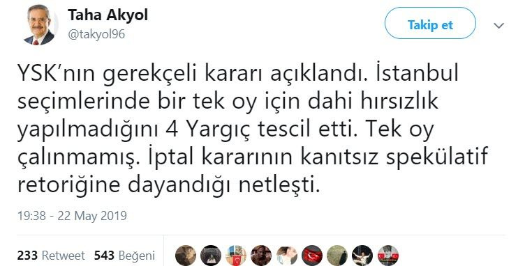 YSK'nın İstanbul seçimlerine iptal kararına ünlülerden tepki yağıyor Fatih Portakal'ın tweetini bakın