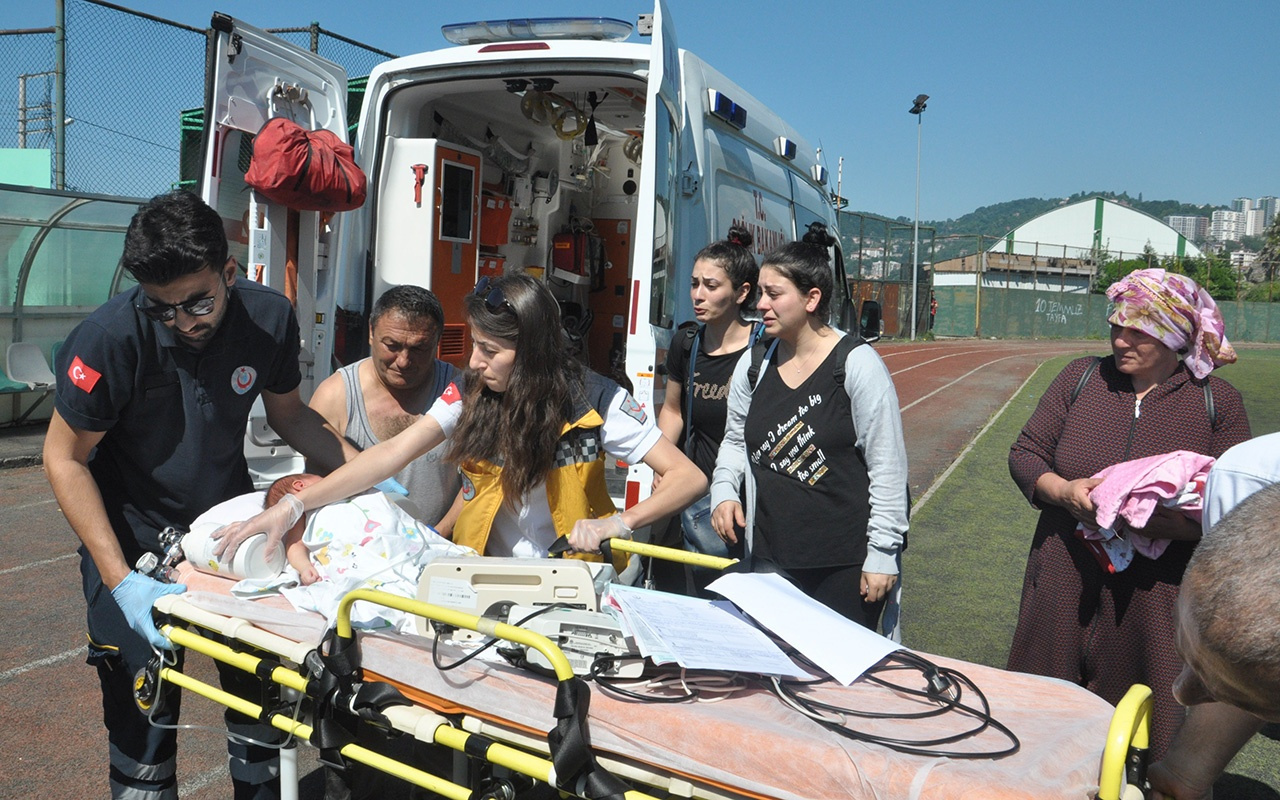 Zonguldak'ta hava ambulansı 1 aylık Eflin bebek için havalandı